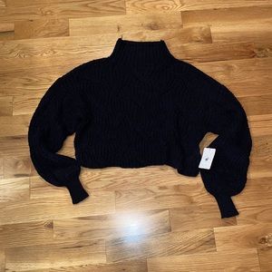Free People Black Turtleneck Sweater
